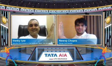 ओलंपिक स्वर्ण पदक विजेता नीरज चोपड़ा ने टोक्यो में कामयाबी के  बाद टाटा एआईए के साथ किया पहला ब्रांड एंडोर्समेंट