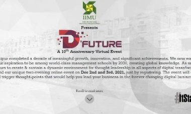 कारोबारी दुनिया में डिजिटल परिवर्तन पर केंद्रित डी’फ्यूचर की मेजबानी करेगा आईआईएम उदयपुर