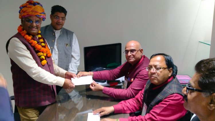 अखिल भारतीय जांगिड ब्राह्मण महासभा, दिल्ली के प्रधान पद के चुनाव हेतु श्री रामपाल शर्मा, सोडावास ने भरा नामांकन