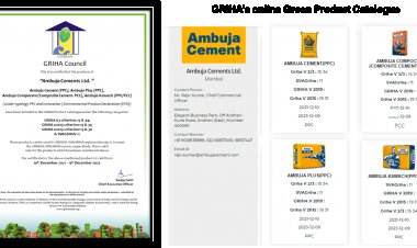 ‘गृह’ के ग्रीन प्रोडक्ट की सूची में अंबुजा का ब्लेंडेड सीमेंट सूचीबद्ध