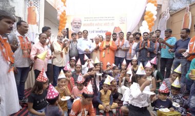 73 बच्चों के साथ धूमधाम से मनाया प्रधानमंत्री मोदी का जन्मदिन